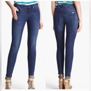 Burberry Kensington Low Rise Skinny Jeans, size 27, blue